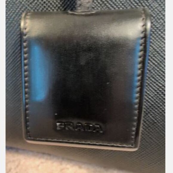 PRADA MONOCHROME TWO WAY TOTE/CROSSBODY AUTHENTICATED PREMIUM CONDITION SILVER - Picture 5 of 16